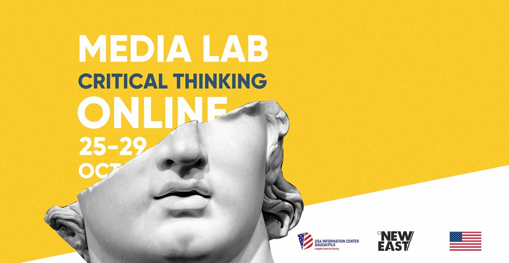 Medijpratības projekta "MediaLab Critical Thinking" afiša